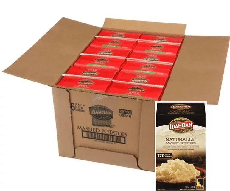 IDAHOAN Low Sodium &amp; Dairy Free Naturally Mashed Potatoes 4.69lbs (6/Case)