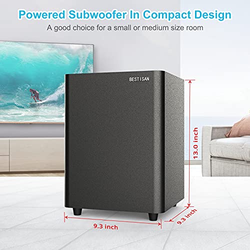 Powered Subwoofer with Deep Bass, Easy Setup for Home Theater H40915