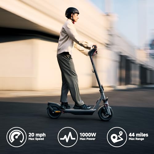 Electric Scooter, 20 MPH, 44-Mile Range, Self-Sealing Tubeless Tires K644