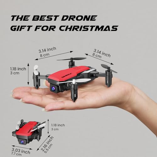 Mini Drone with Camera 720P HD FPV, Foldable RC Quadcopter with 2 Batteries C2480