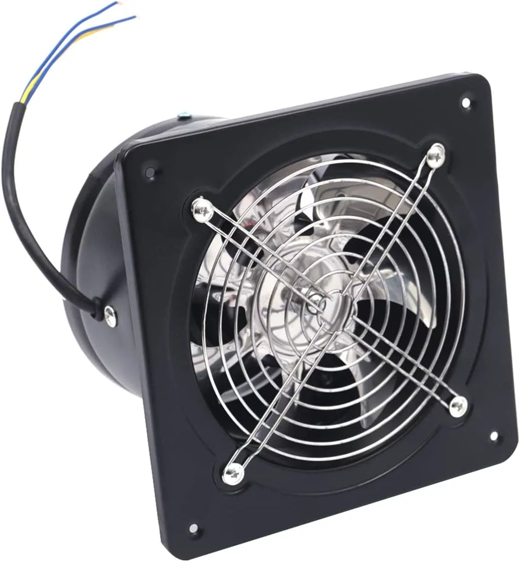 MONIPA Low Noise Stable Running Exhaust Fan Ventilation Extractor Metal Axial Exhaust Commercial Air Blower Fan Exhaust Wall Mounted Kitchen 2800r/min