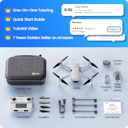 4K Camera Drone for Adults, Lightweight Foldable FPV Quadcopter T210809