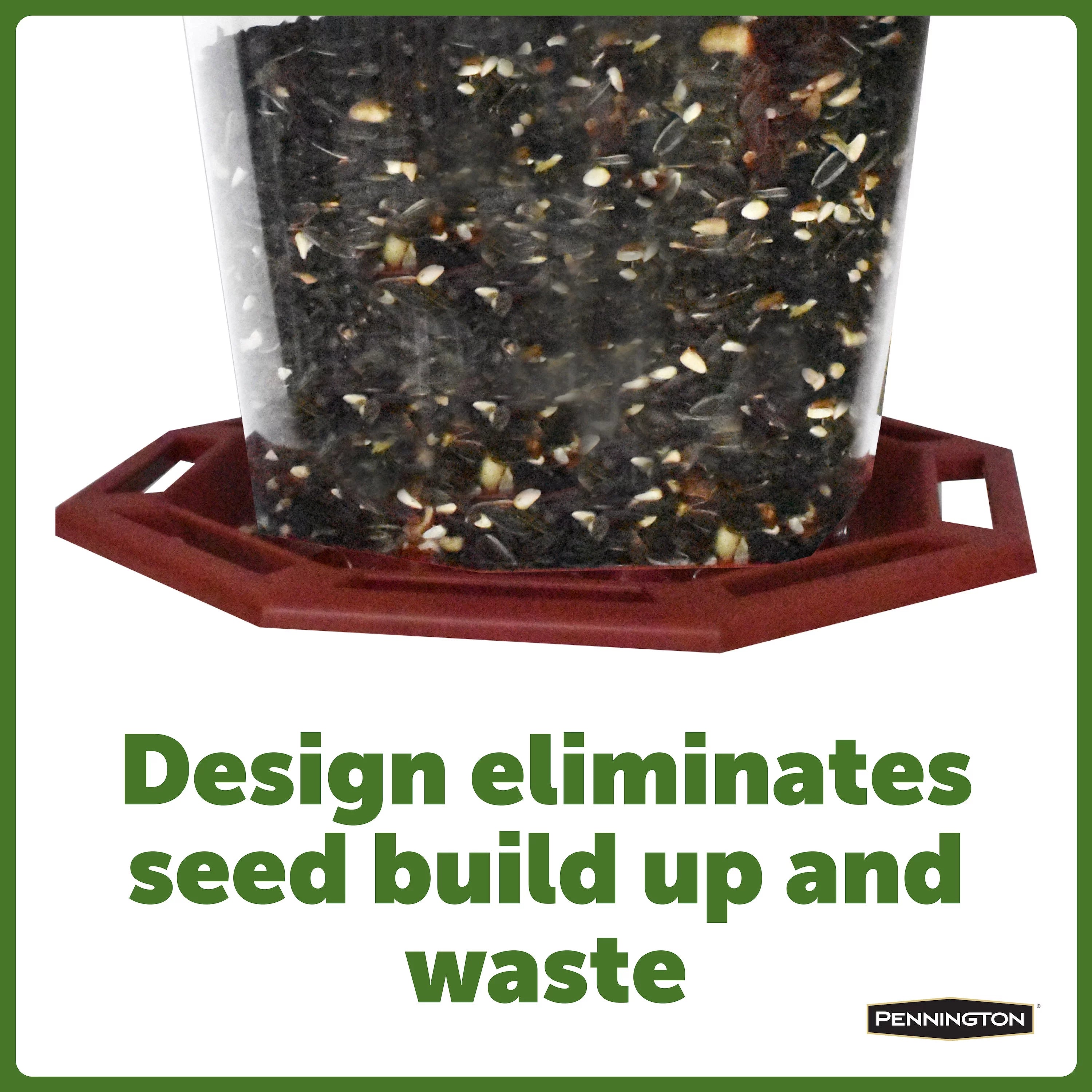 Red Recycled Plastic Wild Bird Hopper Feeder, 7 lb, 2 Pack K418