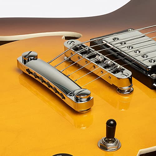 Semi-Hollow Electric Guitar with Stainless Steel Frets Red K5500