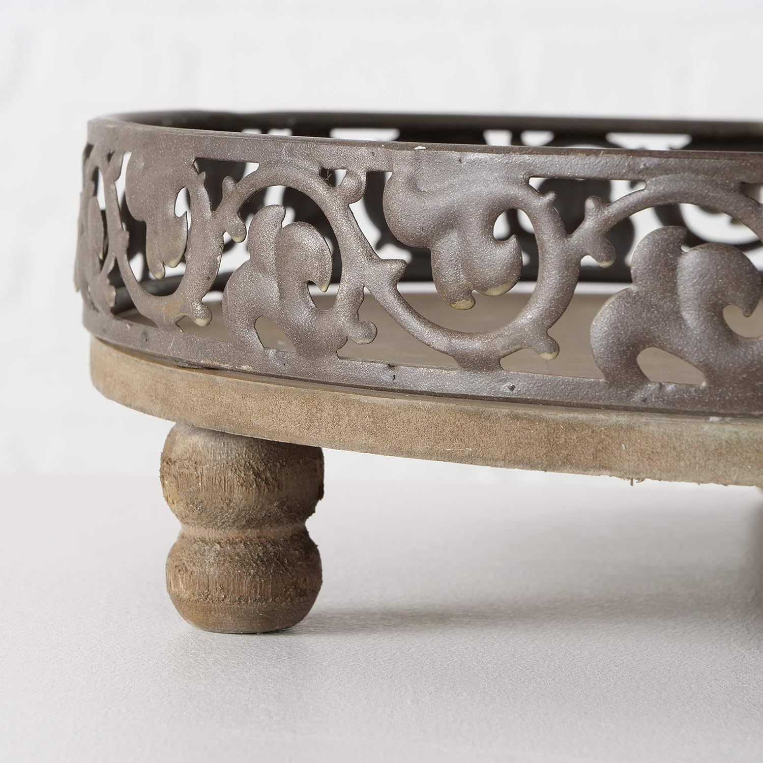 Cake Display Trays, Wood and Metal, Rustic Farmhouse Style U91108