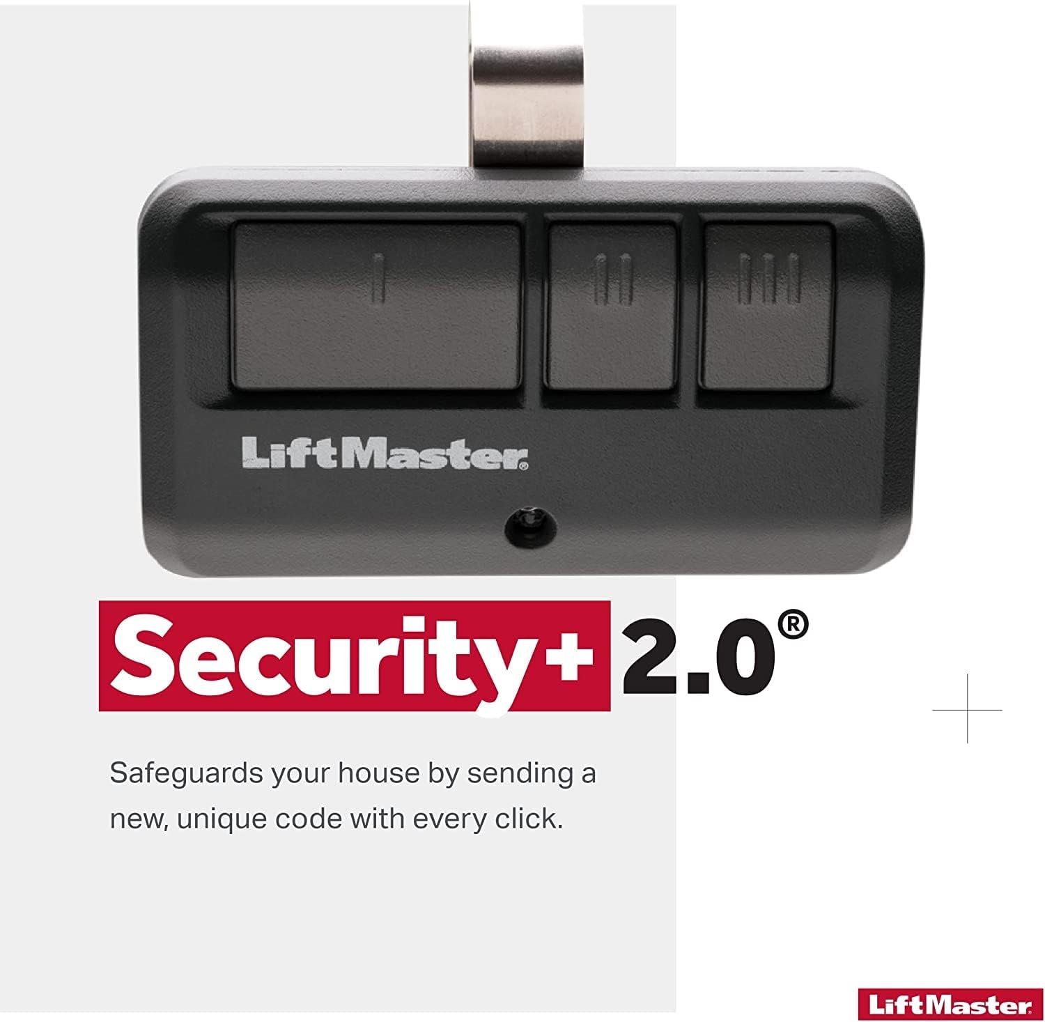 3-Button Garage Door Opener Remote Control, Dark Gray R217447