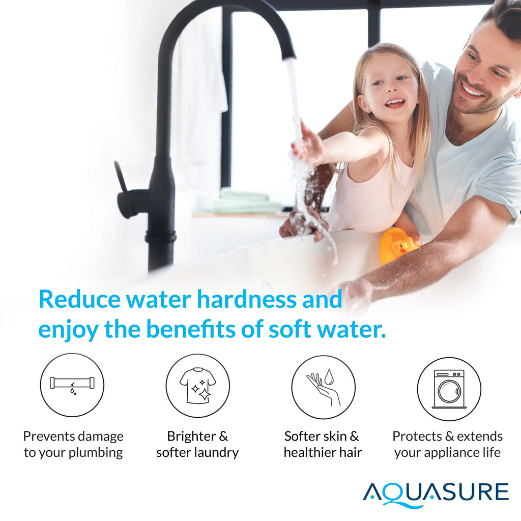 64,000 Grain Water Softener with Fine Mesh Resin and Pleated Sediment Pre-Filter U564