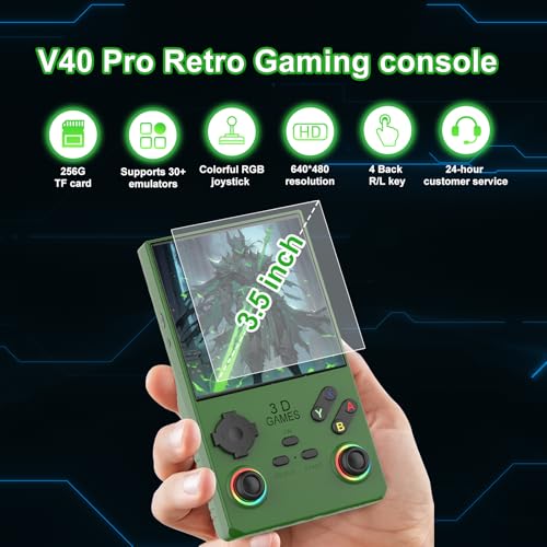 Handheld Game Console 4.0 Inch IPS Screen Retro Portable Arcade Y95927