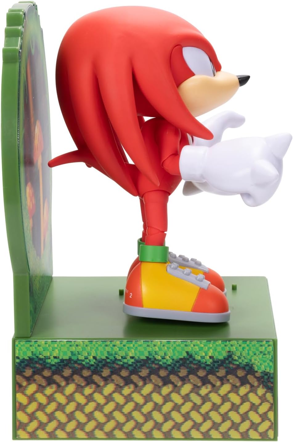 Knuckles Action Figure with Customizable Face Expressions and Holographic Display Base V879098