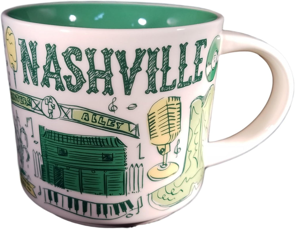 Starbucks Nashville Been There Series Ceramic Coffee Mug, 14 oz
