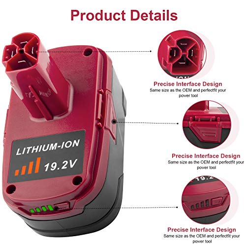 19.2V 6.0Ah Lithium-ion Battery for Craftsman C3 19.2-Volt Tools G273223