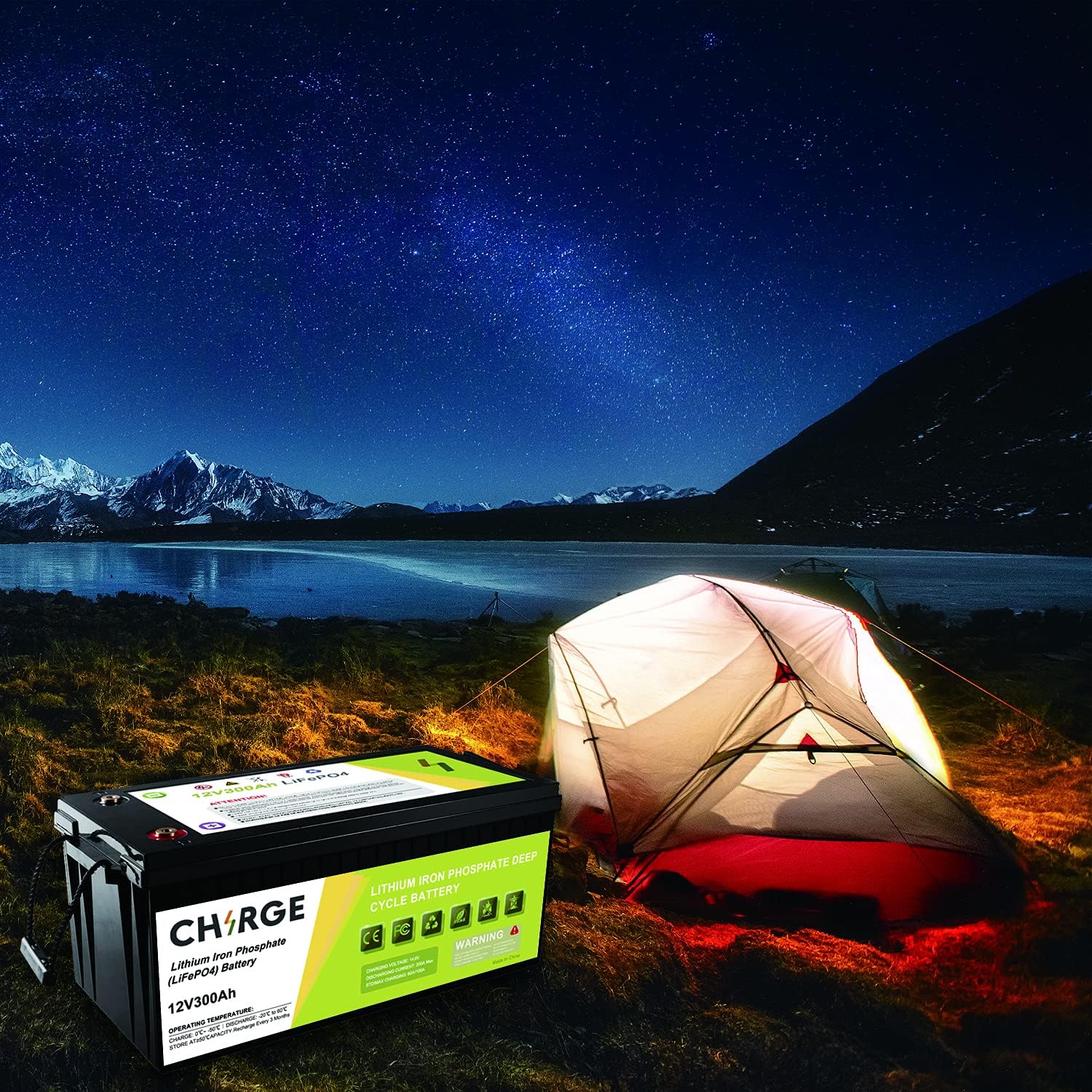 12V 100Ah LiFePO4 Battery with Built-in BMS for RV, Home Energy Storage and Off-Grid I29606