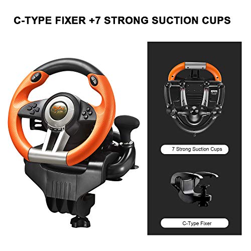PC Racing Wheel with Pedals for PS3, PS4, Xbox One, Xbox Series X/S, Switch W864