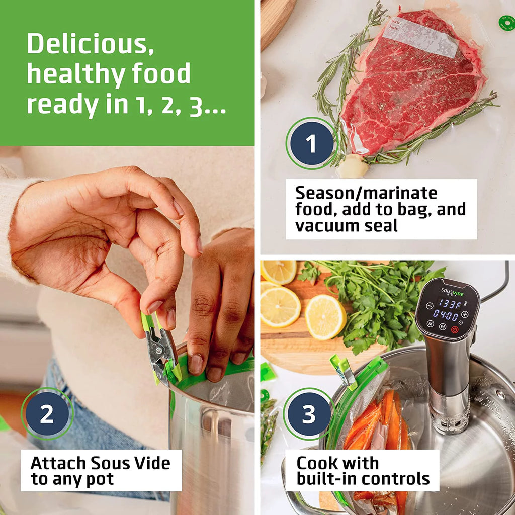 Sous Vide Cooker 800W with Digital Timer and Recipe Book F319
