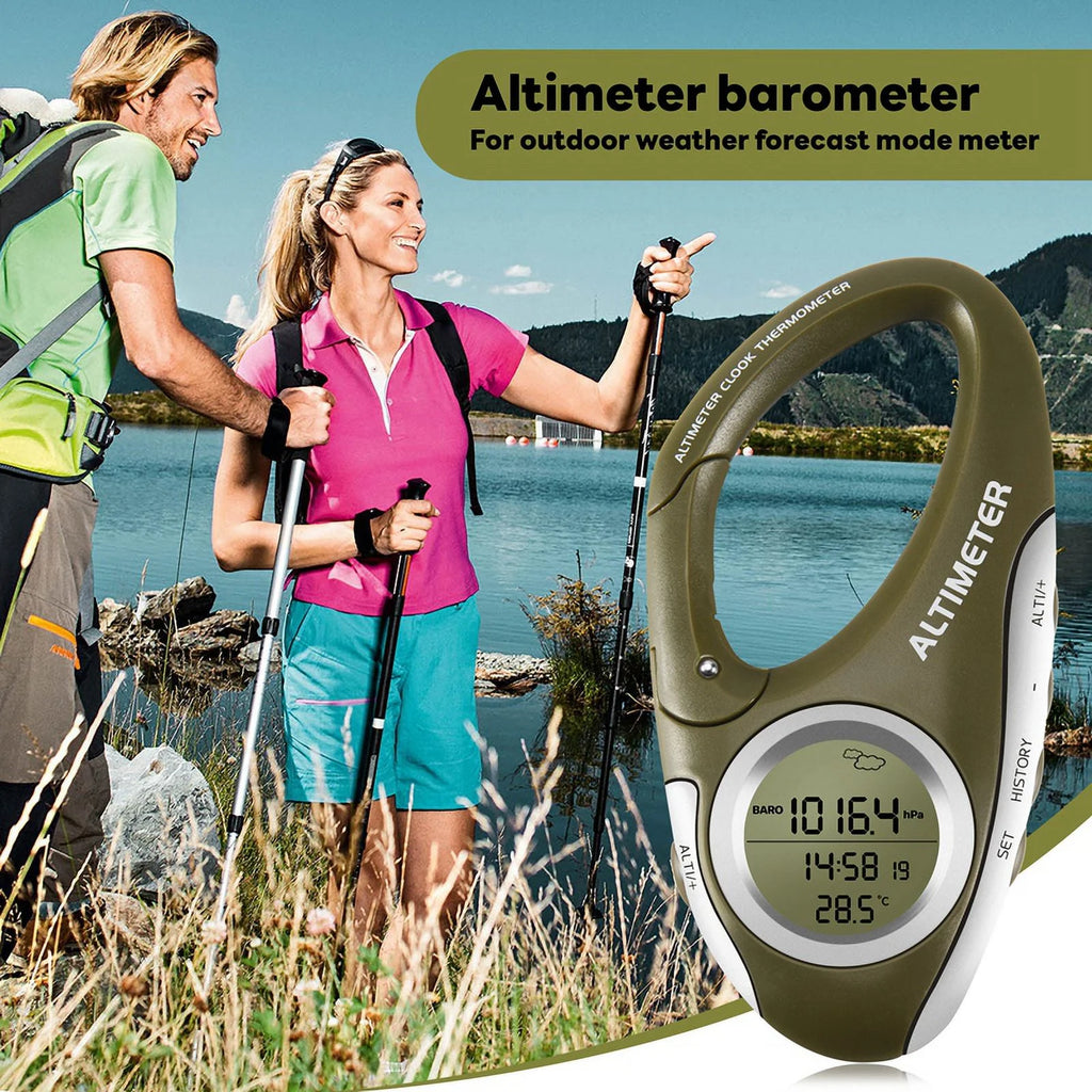 Outdoor Altimeter Carabiner Thermometer with Weather Forecast A2856