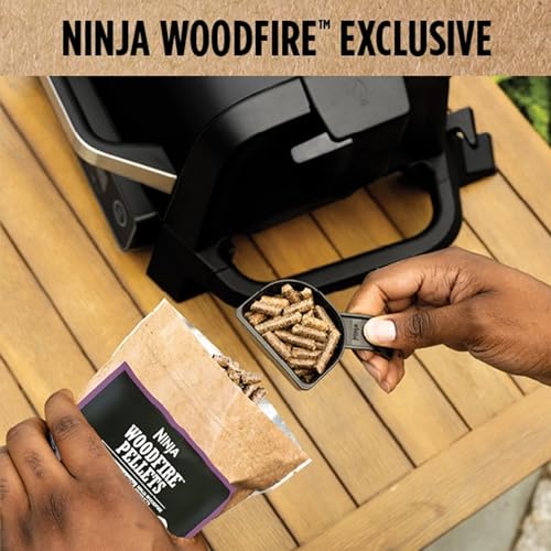 Outdoor Grill & Smoker 7-in-1 Air Fryer with Woodfire Pellets, Portable Electric, Grey K8039