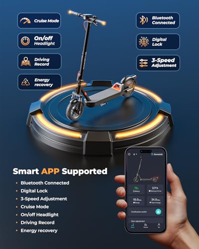 Electric Scooter for Adults, Long Range, Dual Suspension D190