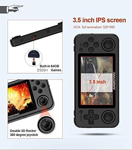 Handheld Game Console, 3.5 Inch IPS Screen, 64GB Storage Y62402