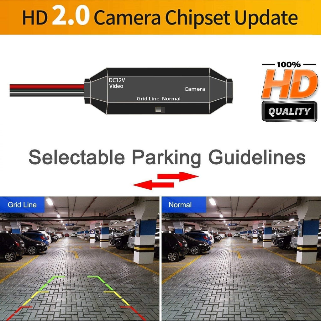 Rear View Backup Camera with Night Vision, IP68 Waterproof N733490