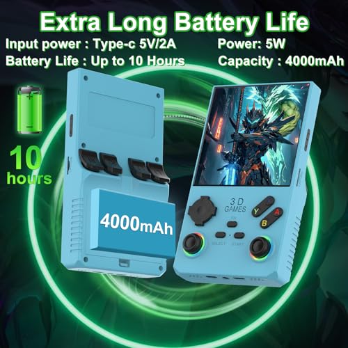 Handheld Game Console 4.0 Inch IPS Screen Retro Portable Arcade Y95927