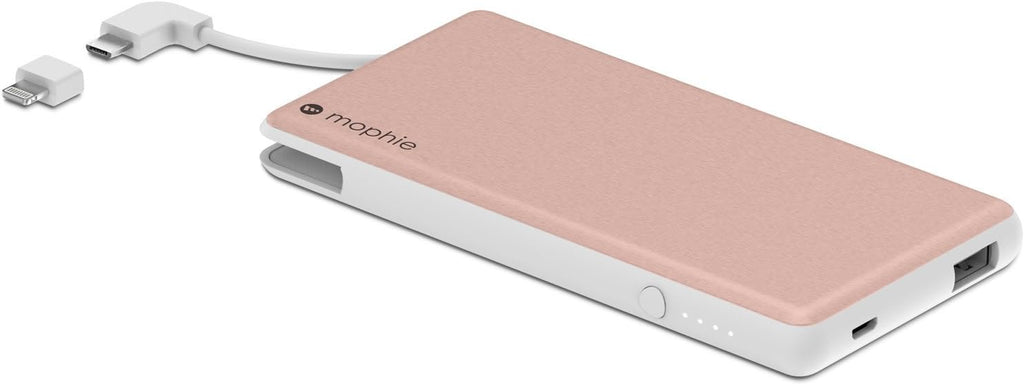 Mophie powerstation Plus - External Battery with Built in cables for Smartphones - Rose Gold Pack of 2
