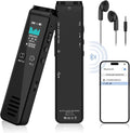 Digital Voice Recorder, YSJILIDE 64GB Bluetooth Voice Activated Recorder for Lectures Meetings, Audio Recorder with MP3 Playback, A-B Repeat,Type-C Charge