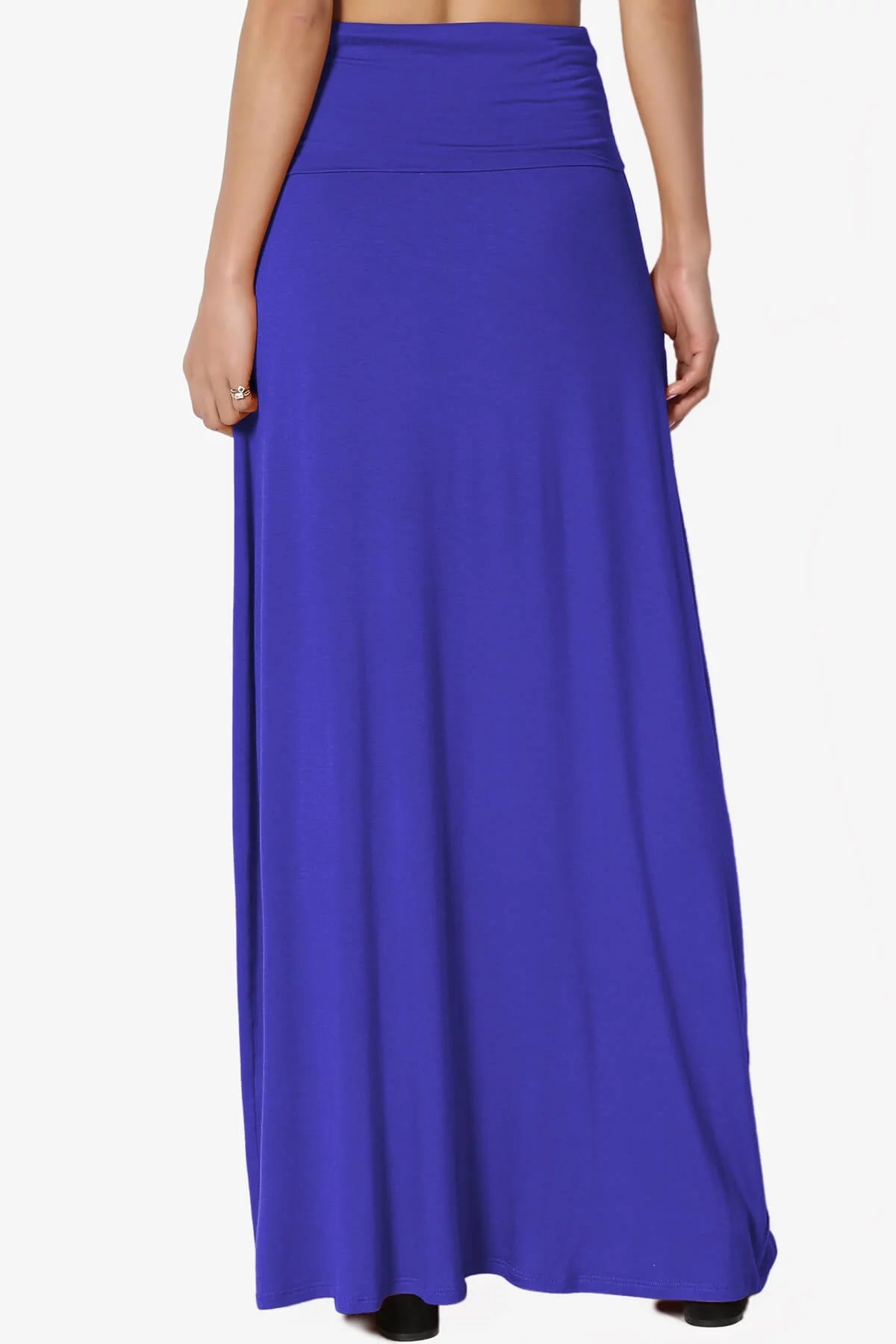 Women's Casual Draped Jersey Maxi Skirt Y8012