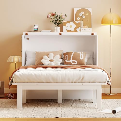 Full Murphy Bed with Desk, USB Port and Shelves E838836