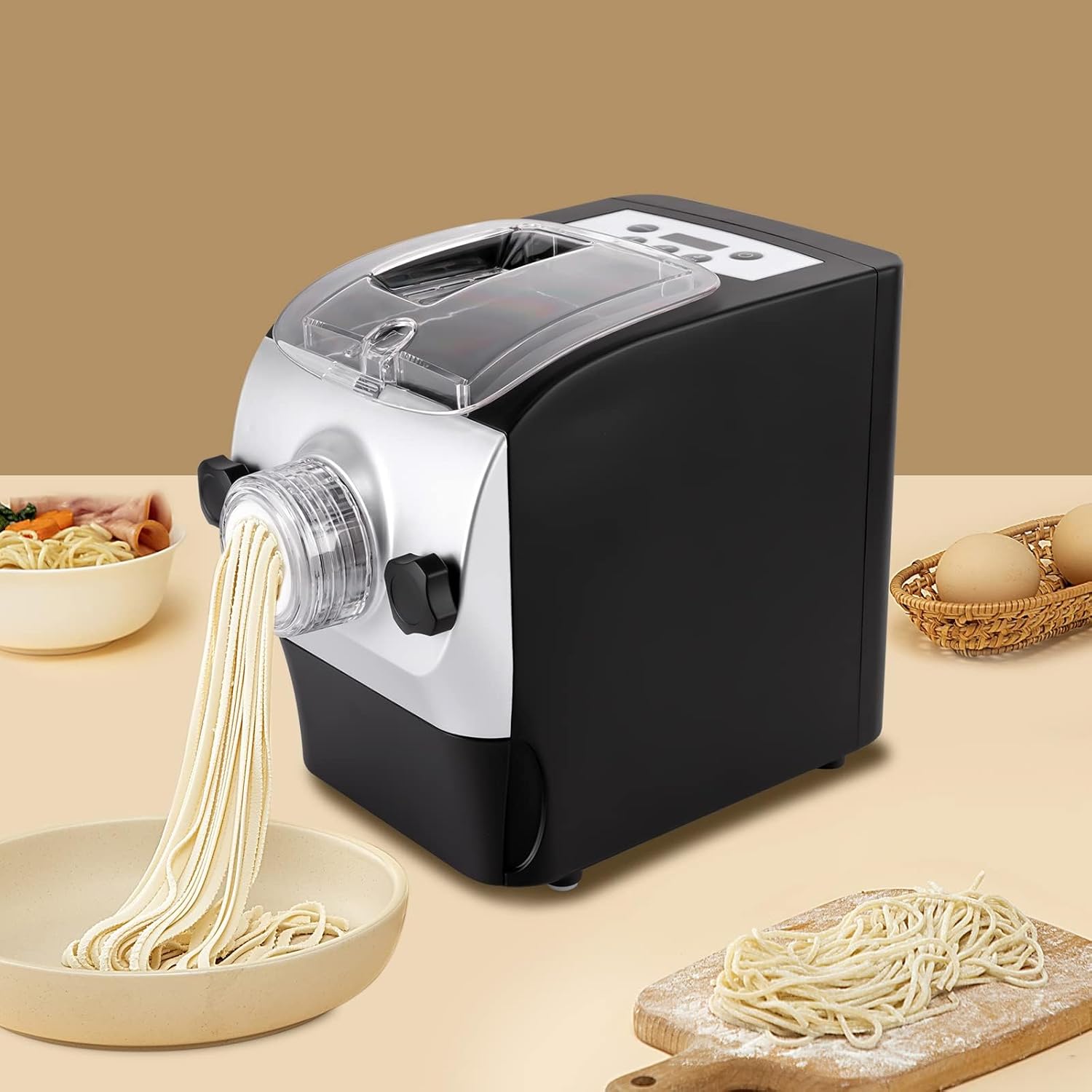 Electric Pasta Maker Machine, Automatic Noodle Maker with 8 Moulds I390458