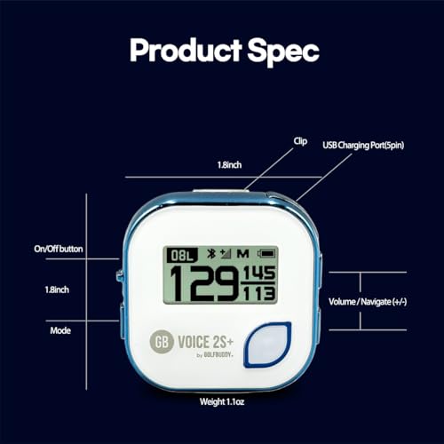 Talking GPS Golf Rangefinder with Slope Mode, 18-Hour Battery, 40,000 Preloaded Courses Q4691