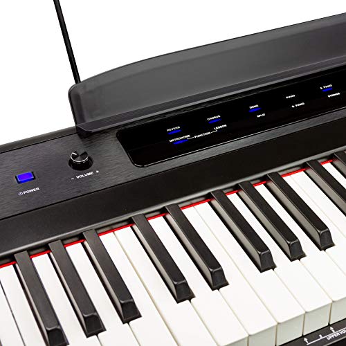 88 Key Digital Piano with Semi-Weighted Keys, Power Supply and Sheet Music Stand B62740