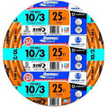 Southwire 63948421 25' 10/3 with Ground Romex Brand SIMpull Residential Indoor Electrical Wire Type NM-B, Orange, Coated in Pate
