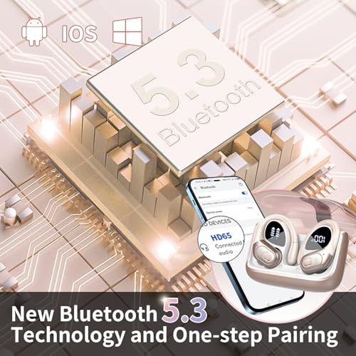 Wireless Earbuds Bluetooth 5.4 with Earhooks, IPX7 Waterproof P475856