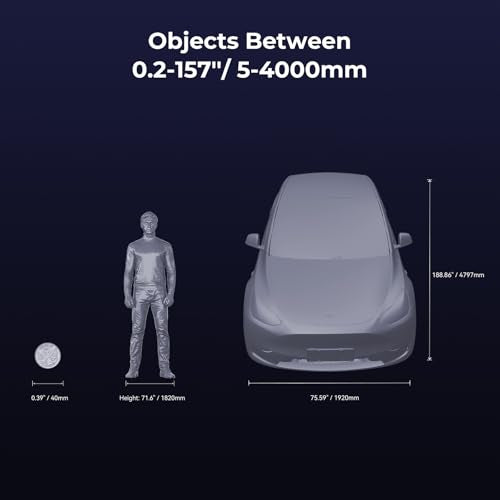 3D Scanner for 3D Printing, Blue Laser, Full-Color Scans Q176
