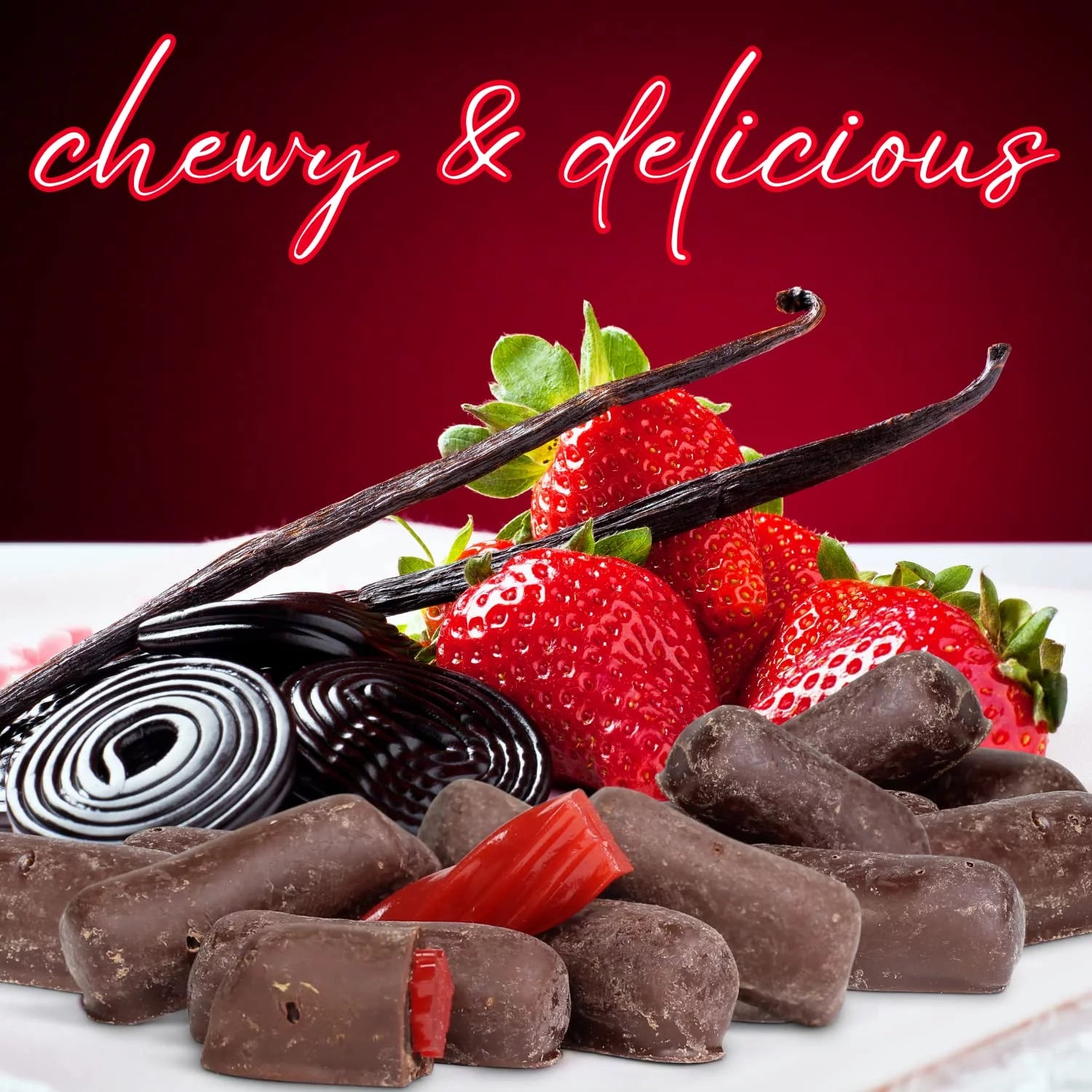 Chocolate Covered Strawberry Licorice Bits, 2 Lbs Bag G778