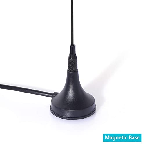 Police Scanner Antenna Magnetic Base HF VHF UHF Ham Radio BNC Male 2-Pack V5696