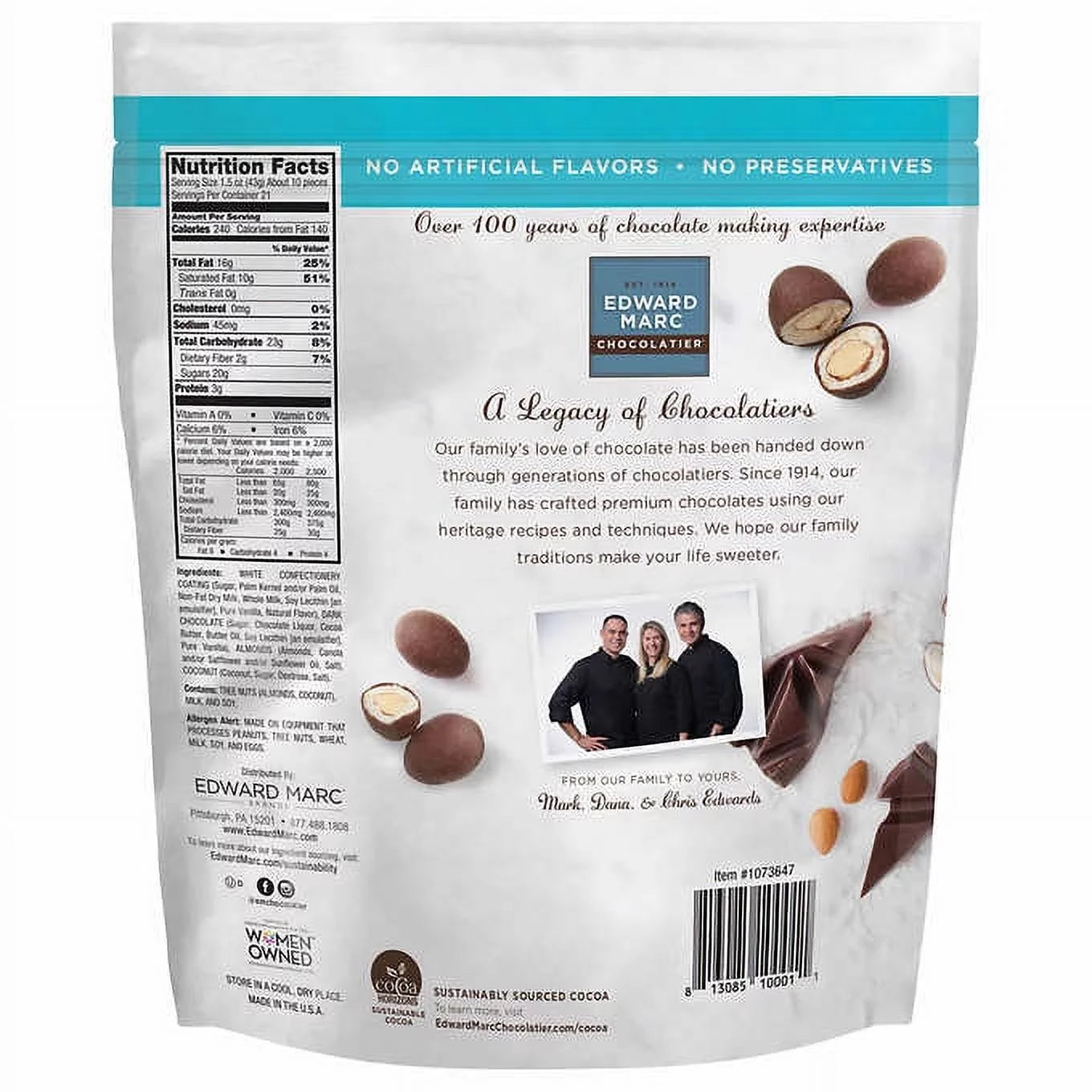 Coconut Almonds with Dark Chocolate 32 oz. I524