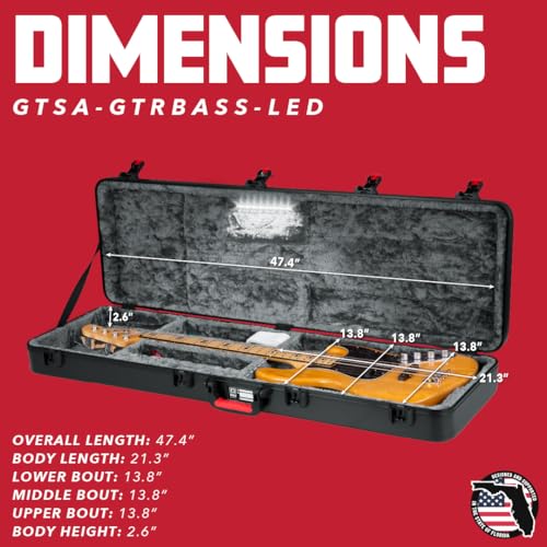 Molded Flight Case for Strat/Tele Style Electric Guitars with TSA Locking Latch U665