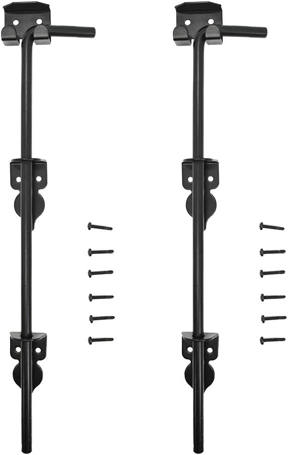 Heavy Duty Gate Drop Rod 36 inch Steel Black Finish - 2 Pack P1390