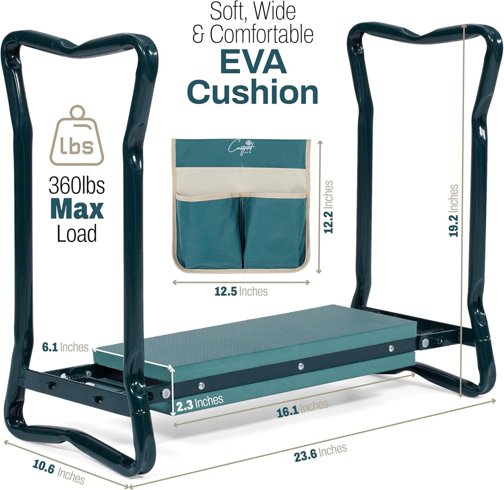 Garden Seat and Kneeler with Cushion, Gloves and Pouch M11715