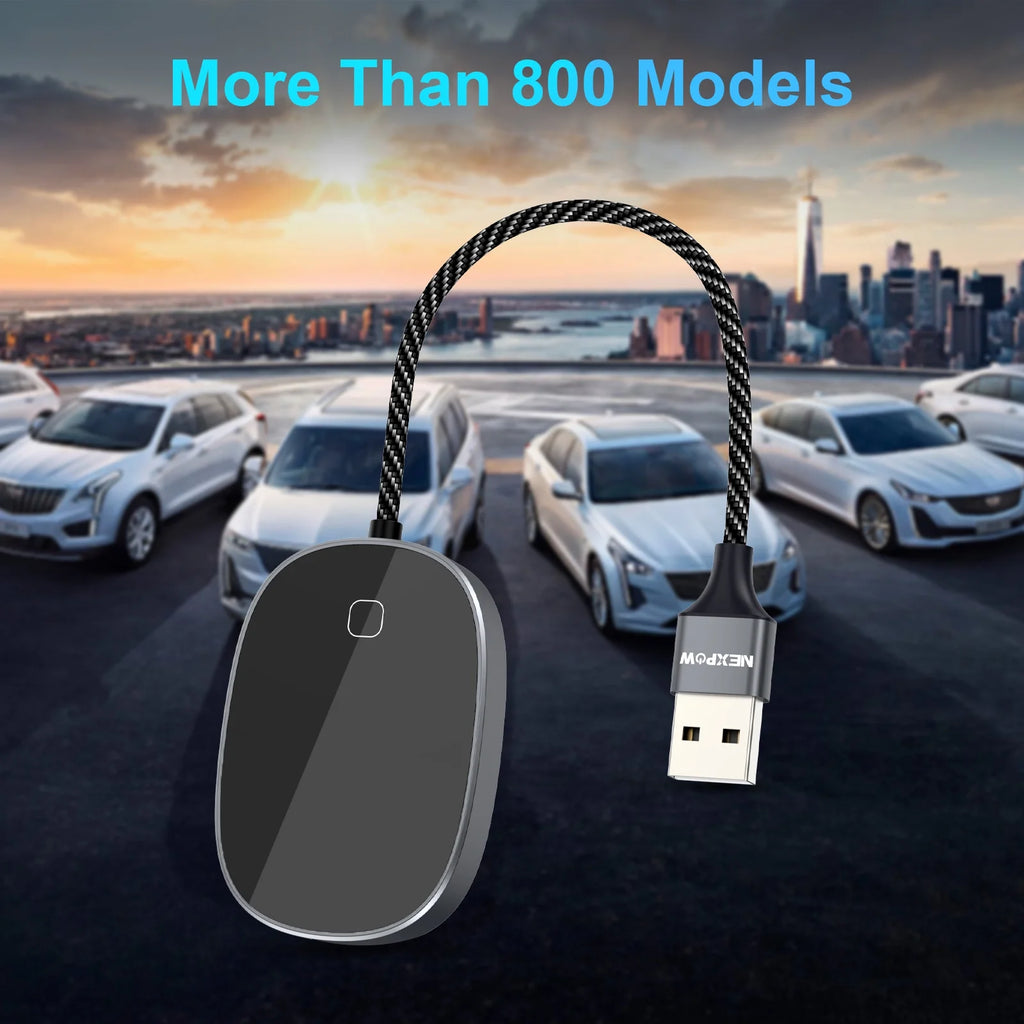 Wireless CarPlay & Android Auto Car Adapter, Dual Connect, Plug & Play Dongle J816