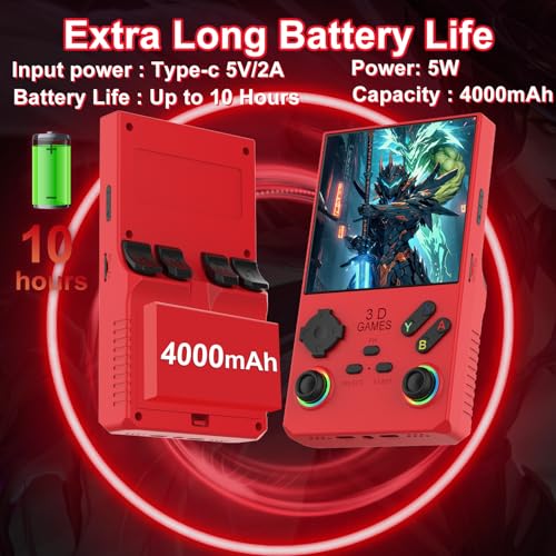 Handheld Game Console 4.0 Inch IPS Screen Retro Portable Arcade Y95927