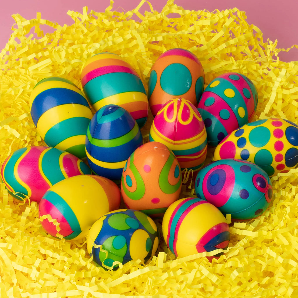 24 PCS Colorful Squishy Eggs for Easter Egg Hunt, Slow Rising Stress Relief Toys Q68681