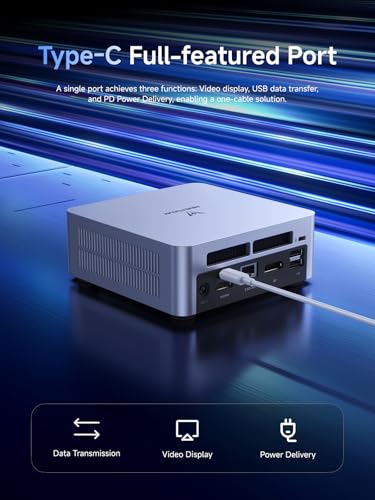 Mini PC AMD Ryzen 7 8845HS, 32GB DDR5 1TB SSD, Triple Display, OCuLink Port R88353