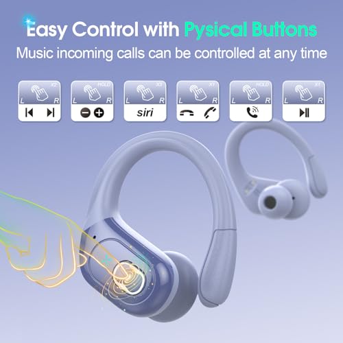 Wireless Earbuds Bluetooth 5.4 with Earhooks, IPX7 Waterproof P475856