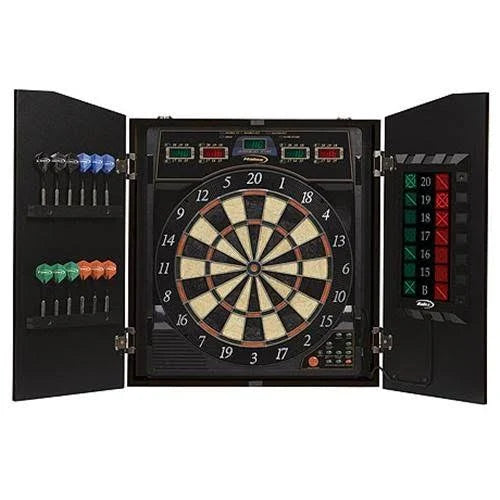 Halex 40-69805 Cricket View 5000 Dartboard in Wood Cabinet