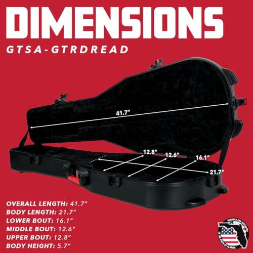 Molded Flight Case for Strat/Tele Style Electric Guitars with TSA Locking Latch U665