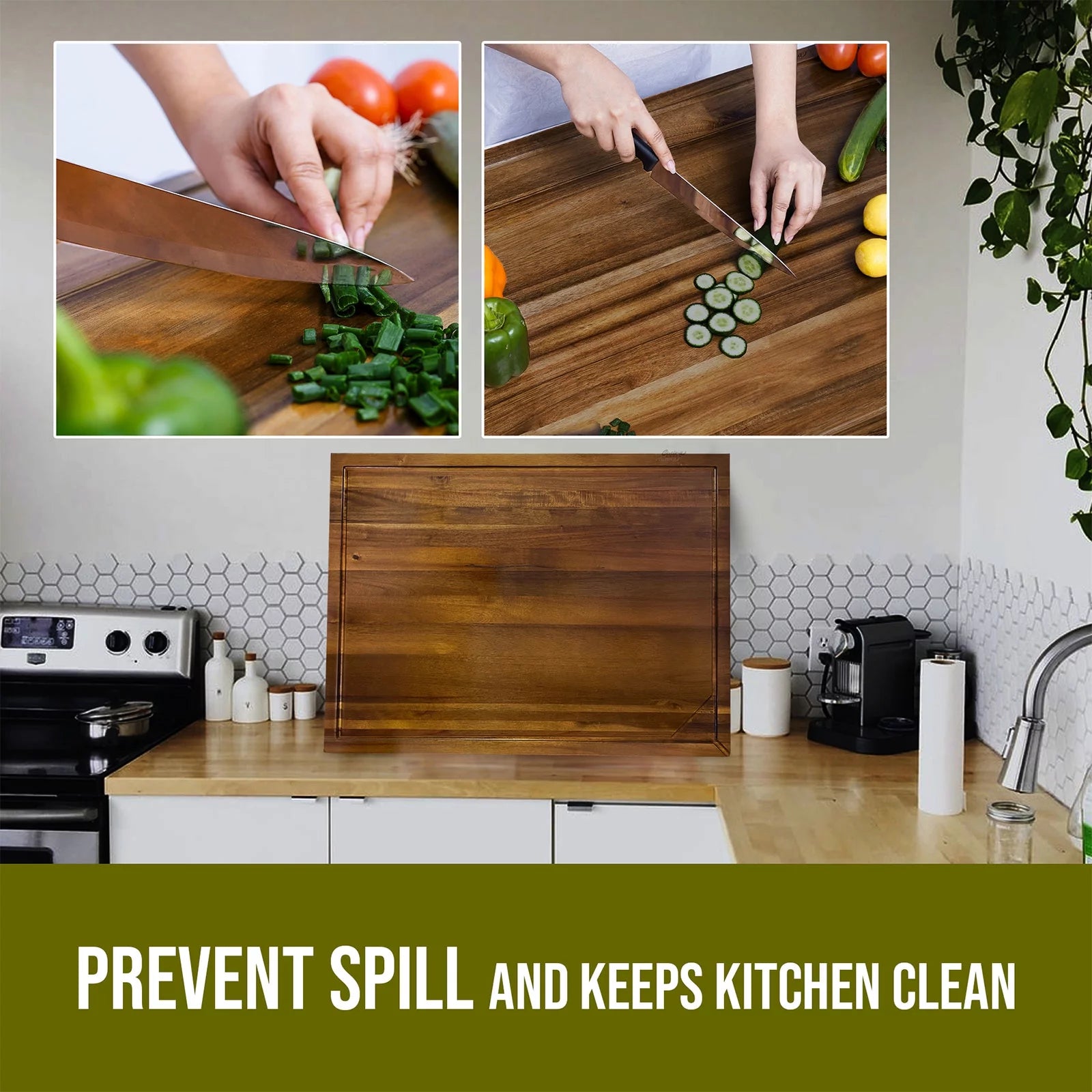 Acacia Wood Noodle Board with Adjustable Legs I42719