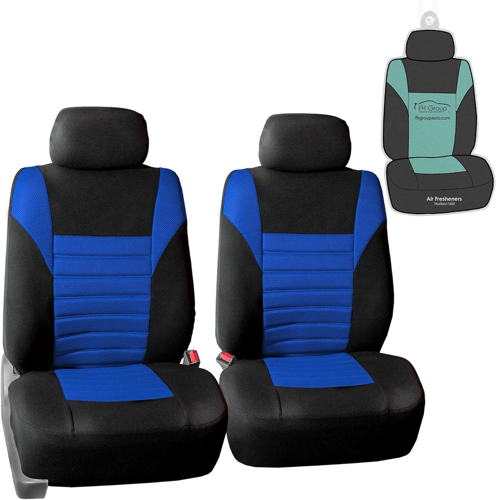 Car Seat Covers Pair Set, Airbag Compatible, Universal Fit for Cars Trucks and SUVs, Gray/Black O278981