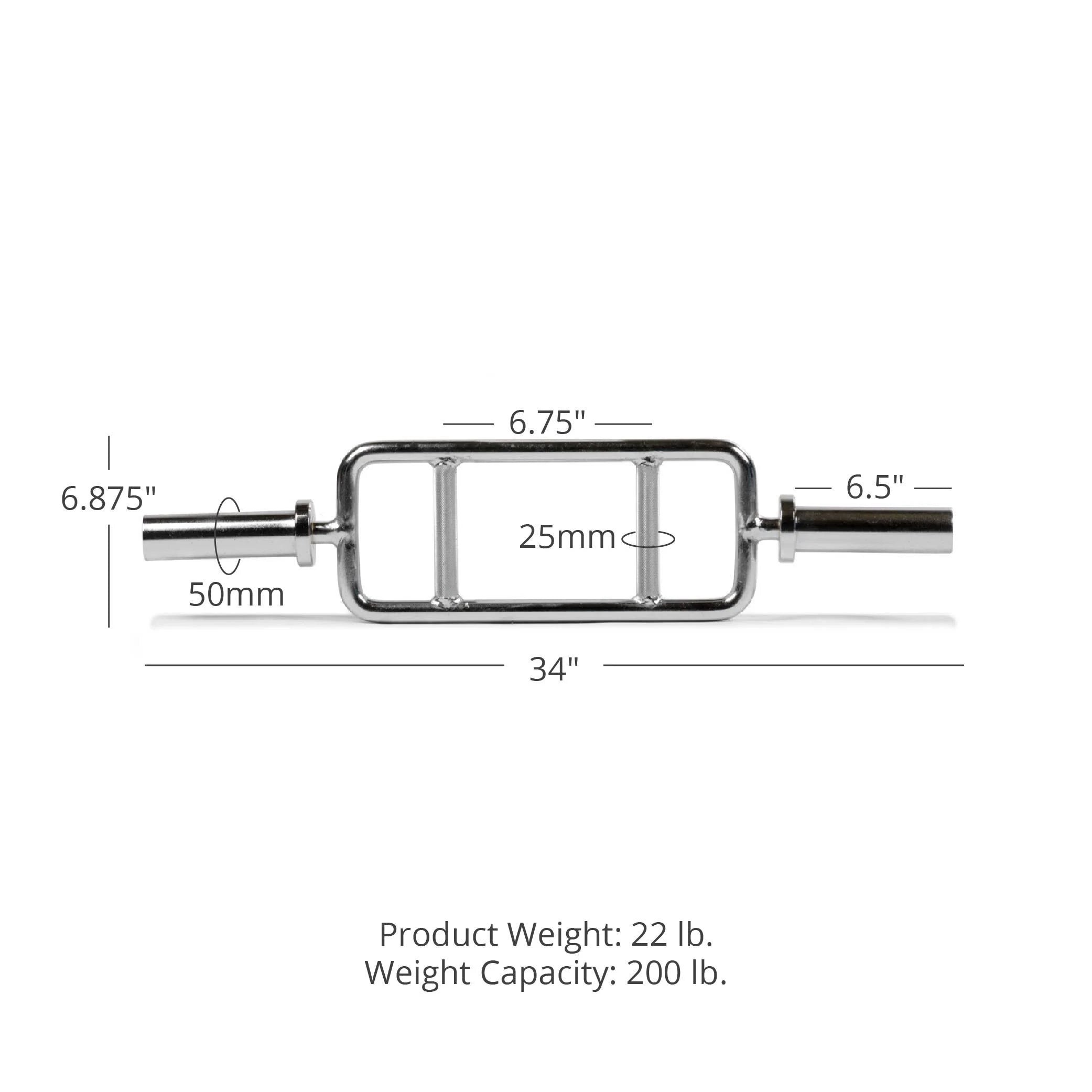 Olympic Triceps Bar, 200 LB Capacity, Chrome Finish G68549